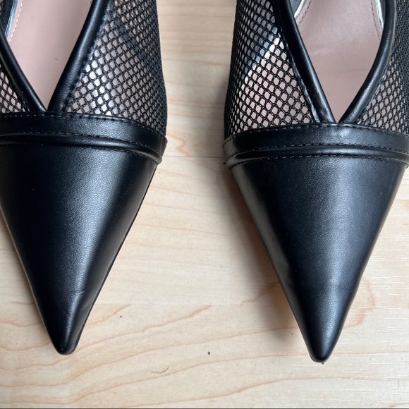 Zara pointy toe kitten heel pumps with mesh detail - Picture 7 of 12